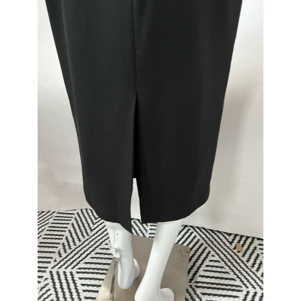 Pencil Skirt Womens Black Long Maxi Back Slit Button Solid 10 - Picture 11 of 12